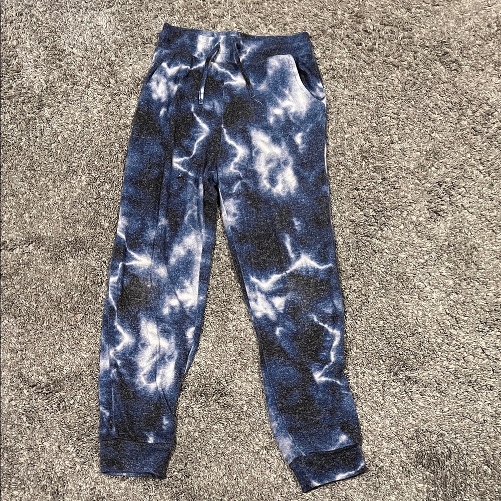 Blue Tie-Dye Kids Sweatpants